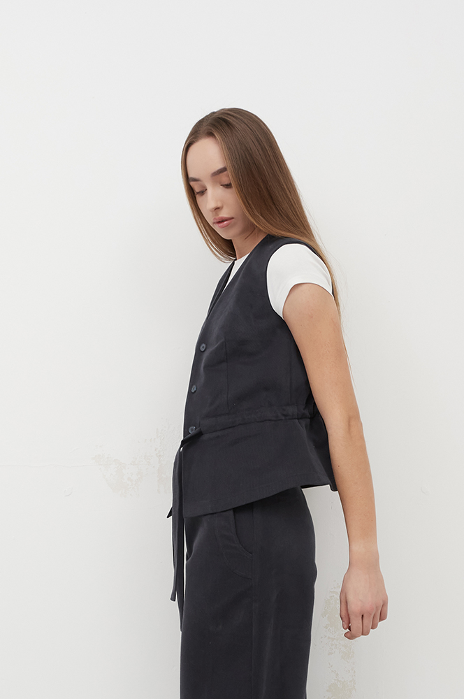 Камізелька бавовна димчасто-синій (КА 103)